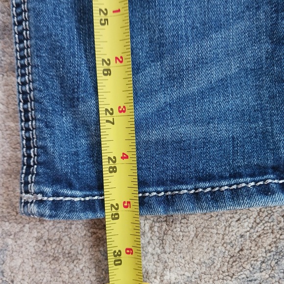 Rock Revival Women's Jeans Low Rise Sz. 26x29 Straight Y2K Studded Embroidery - Picture 6 of 14